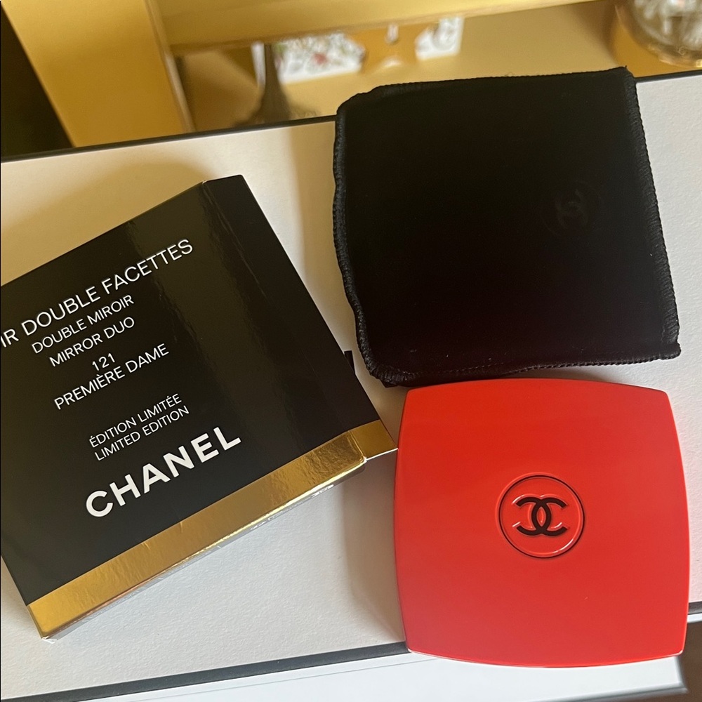 CHANEL Red Mirror Compact